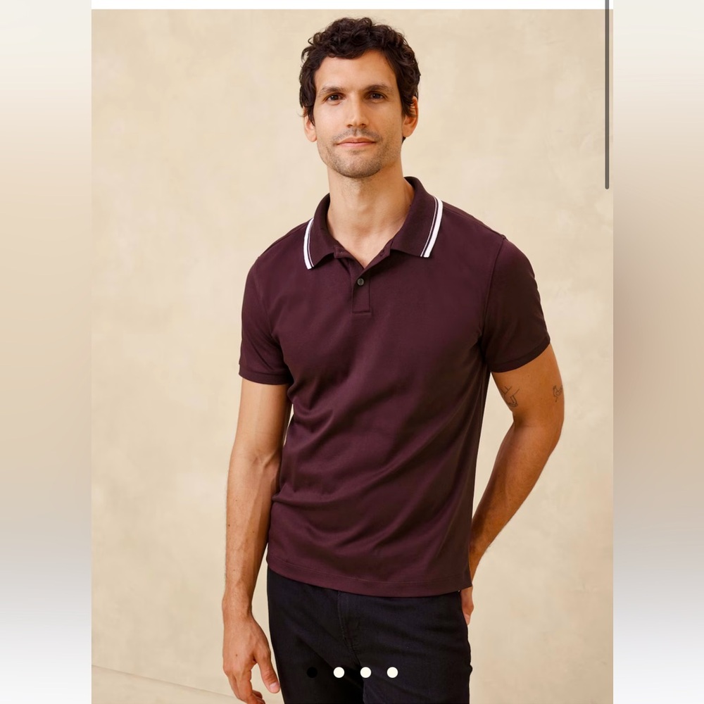 NWT Banana Republic  LUXE TOUCH POLO in M
